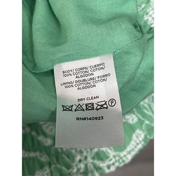 Nwt Loft Eyelet Skirt‎ Women's Small Green White Tiered Ruffle Hem Summer Cute - Picture 9 of 9